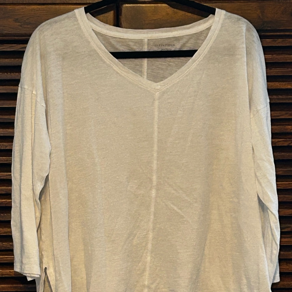 Eileen Fisher Organic V-Neck Long Sleeve Tee